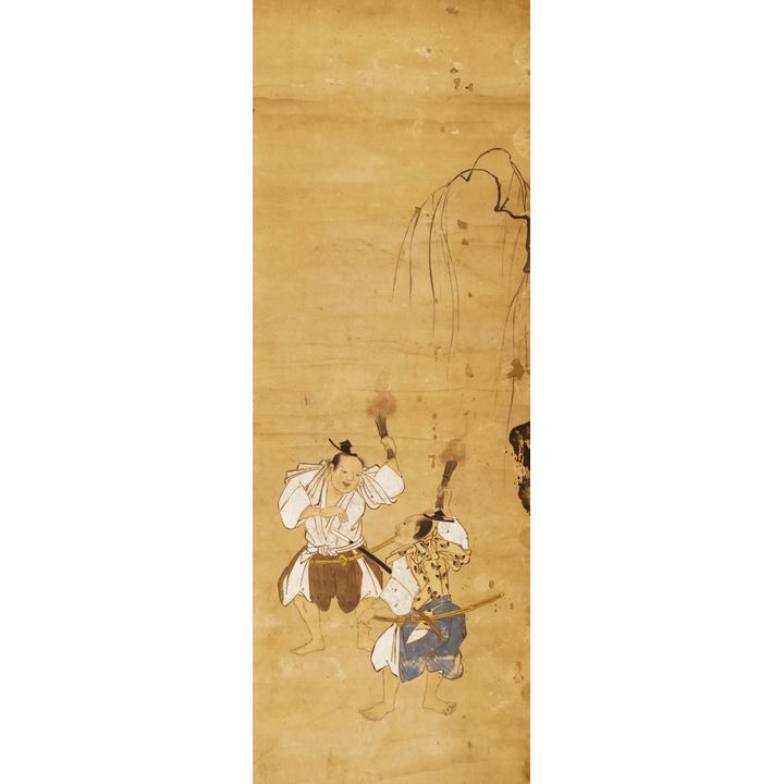 Japanese Edo Samurai Scroll Painting