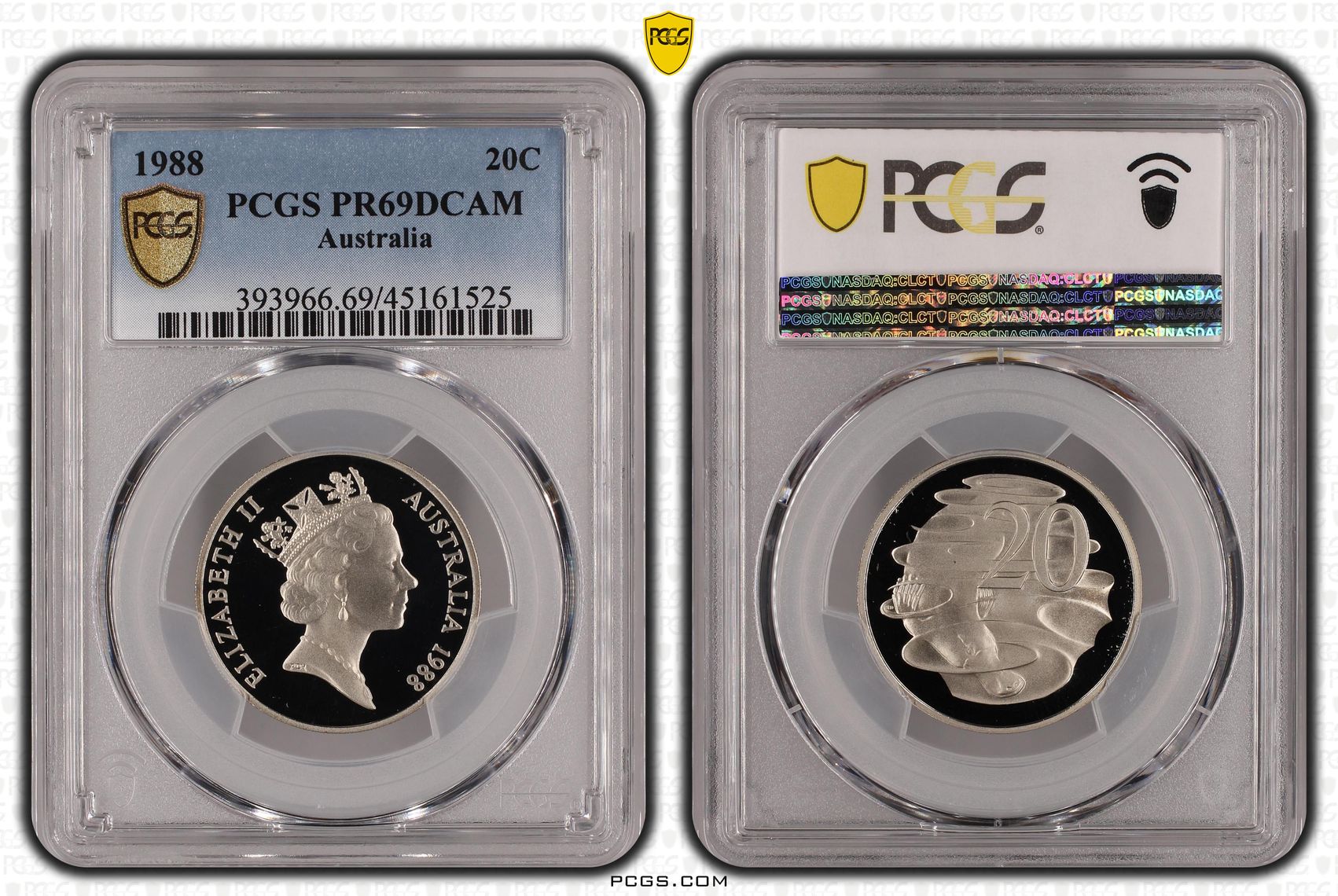 , Twenty Cent, 1988, PCGS PR69DCAM