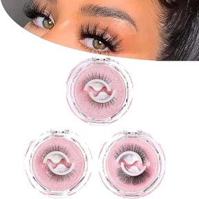 SELF-ADHESIVE EYELASHES,2025 NEW SNAP ON LASHES,3 PAIRS EYELASHES SNAP ON NO ADHESIVE (3*LONG)