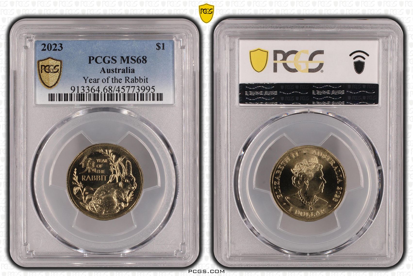 Year of the Rabbit, One Dollar, 2023, PCGS MS 68