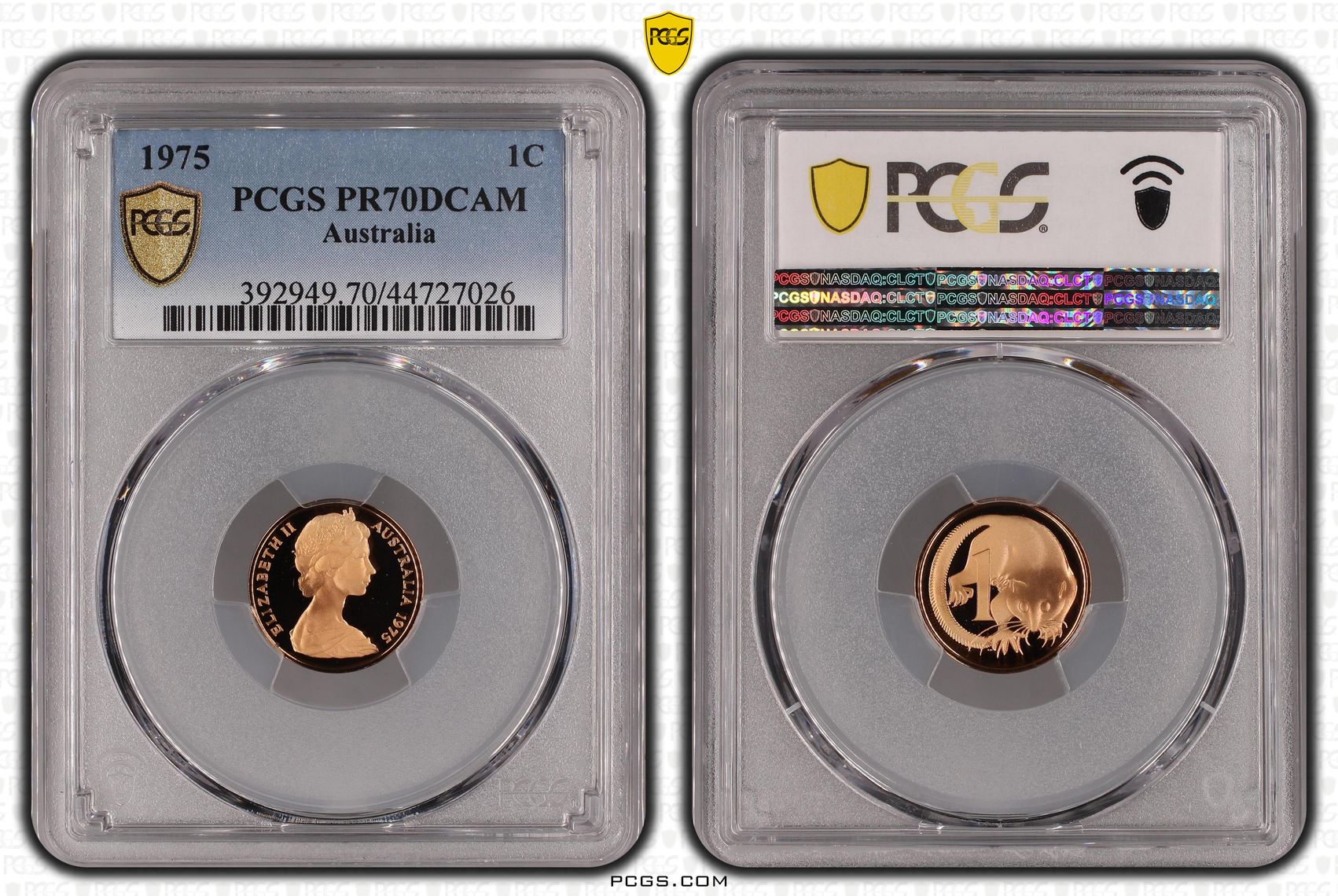 339 · 1975 Australia One Cent, 1c Proof PCGS - PR70DCAM POP 2/0 -026