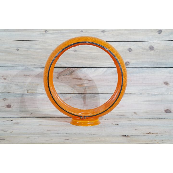 Original Orange Ripple Glass Globe Body  TAC 8.9