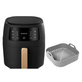 8 L Air Fryer With silicone liner Black |