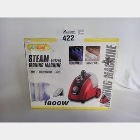 STANDING STEAM IRON - GARMENT HANGING ELECTRIC IRONING STEAMER - RED