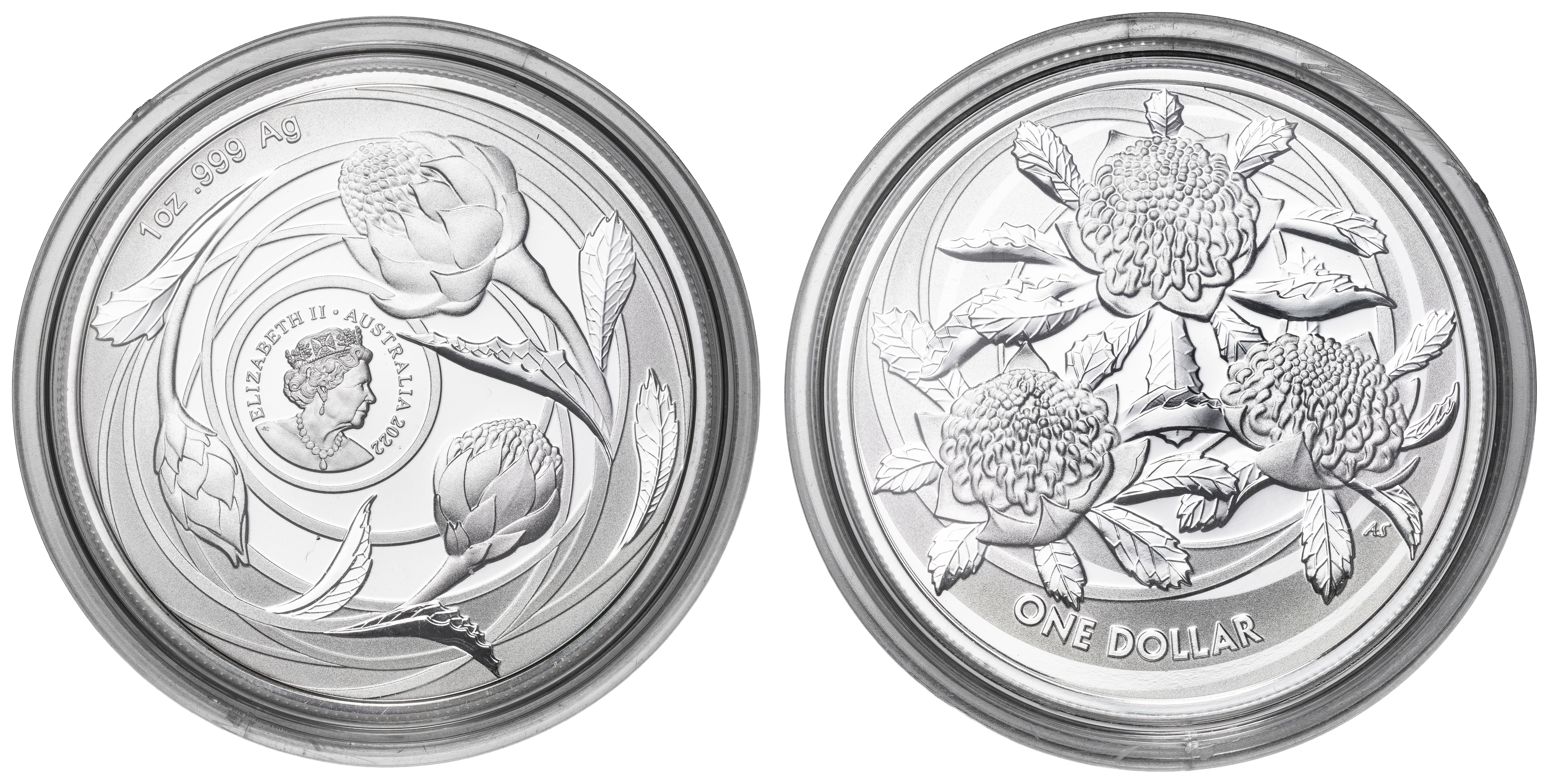 Elizabeth II, RAM - Wild Flowers of Australia, One Dollar, 2022, CHU - GEM