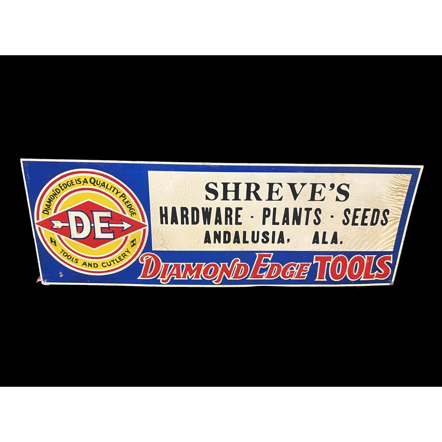 Diamond Edge Tools And Cutlery Tin Metal Sign Alabama