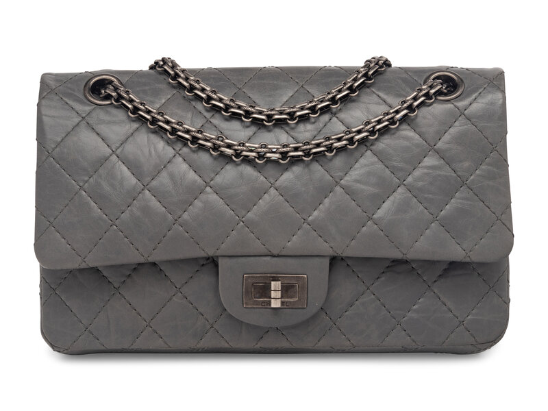 Chanel 2.55 Reissue Flap Bag in Grey Calfskin