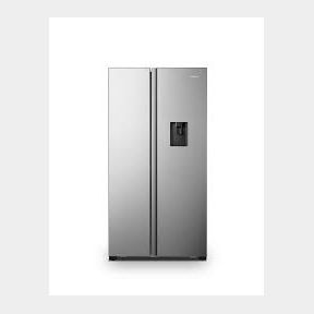 Hisense 514L Frost Free Side by Side Fridge with Water Dispenser-Inox