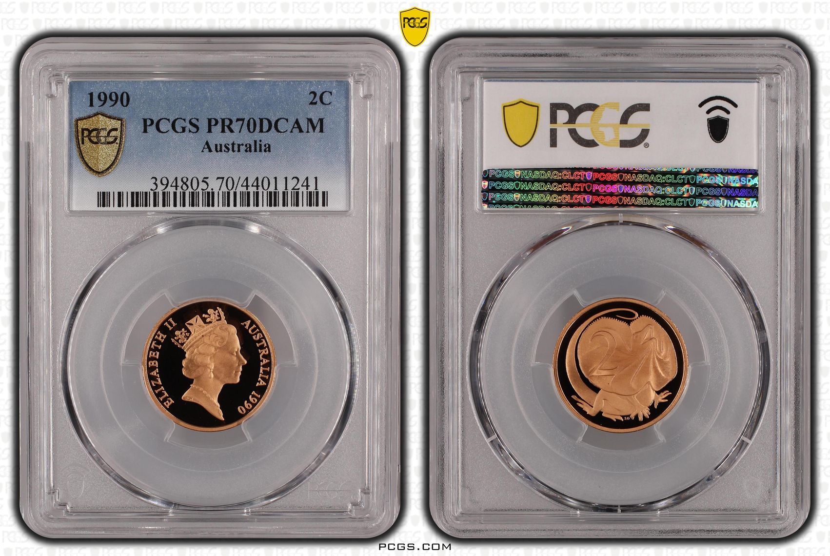 1990 Australia Two Cent, 2c PCGS - PR70DCAM POP 30/0 -241
