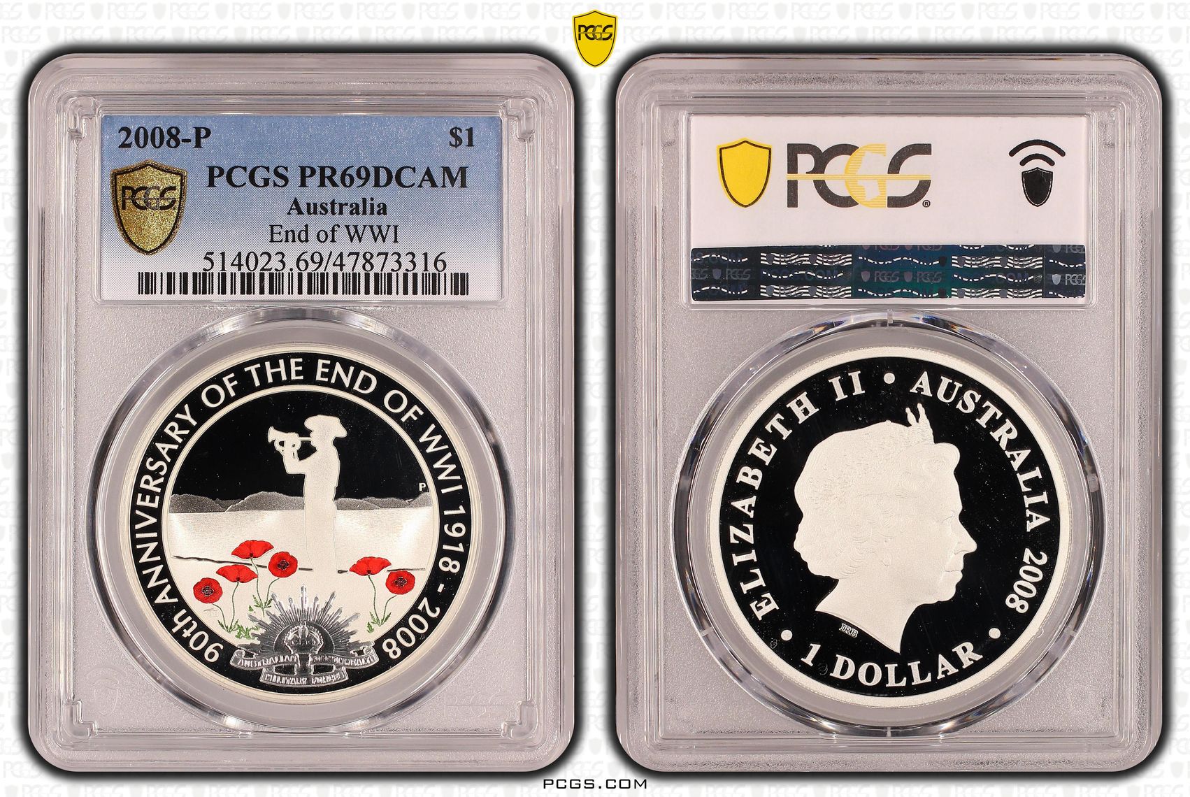 One Dollar, 2008-P, PCGS PR69DCAM