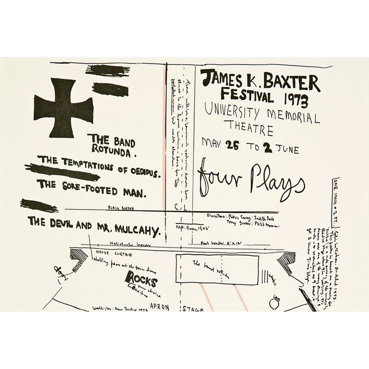 Colin McCahon 'James K Baxter Festival 1973'