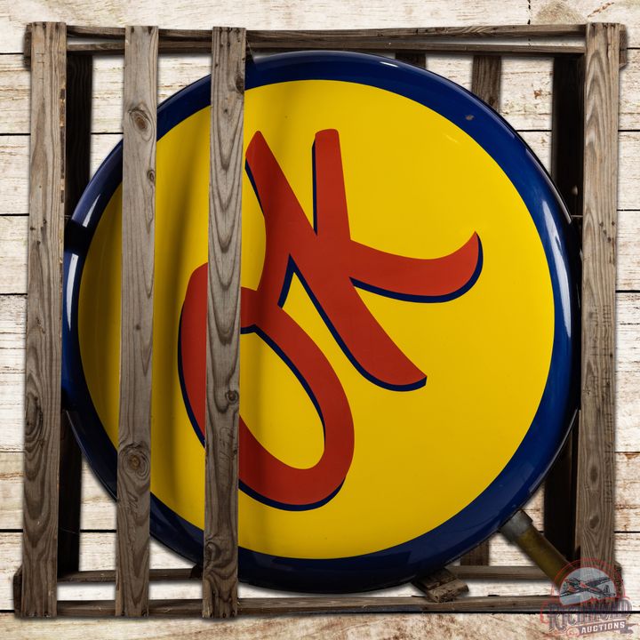 NOS 60" Chevrolet OK Multi-Piece DSP Sign & Original Crate - 9.25 & 9