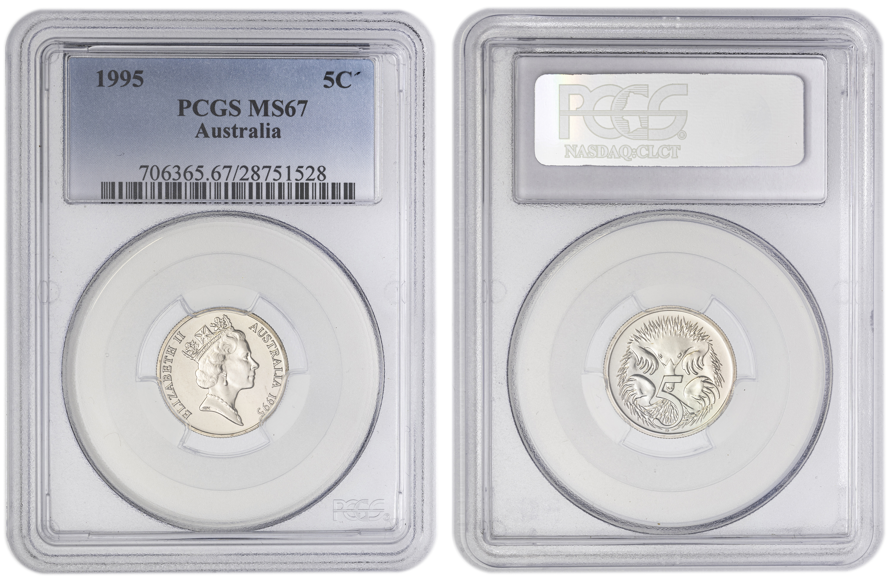 , Five Cent, 1995, PCGS MS67