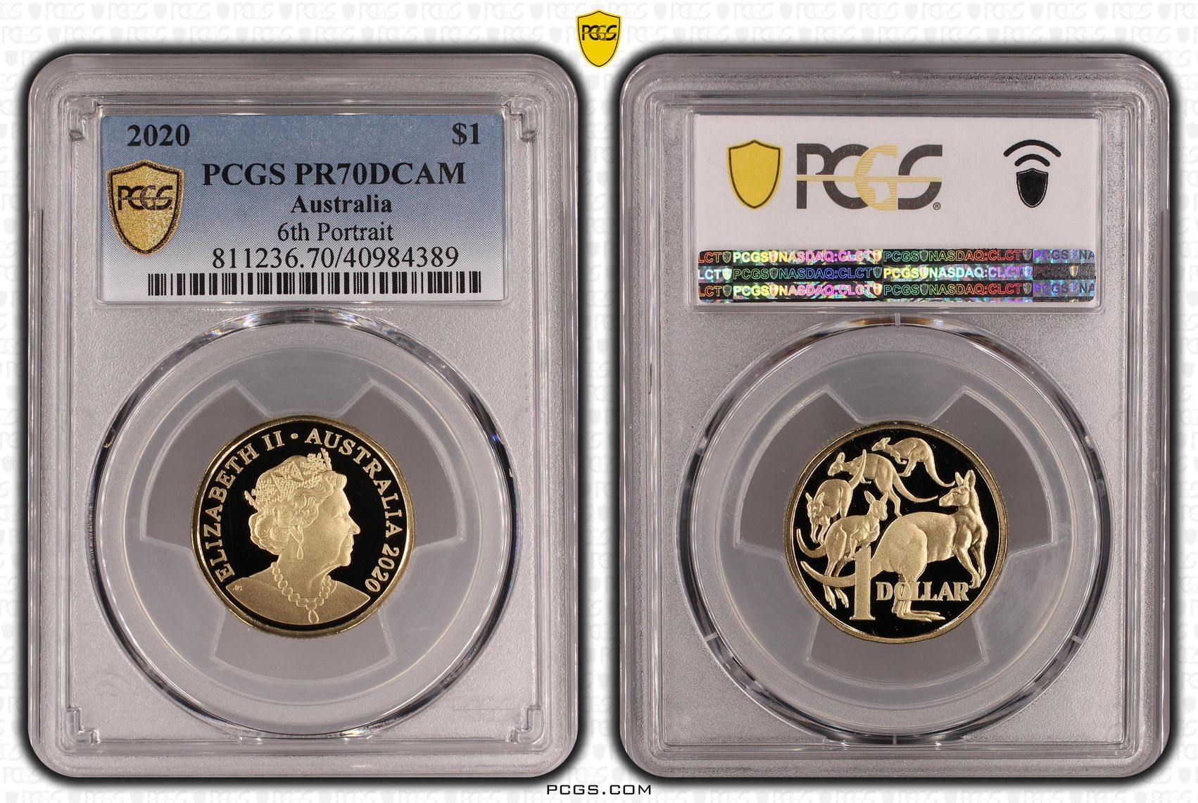 468 · 2020 Australia One Dollar, $1 6th Portrait PCGS - PR70DCAM POP 57/0 -389