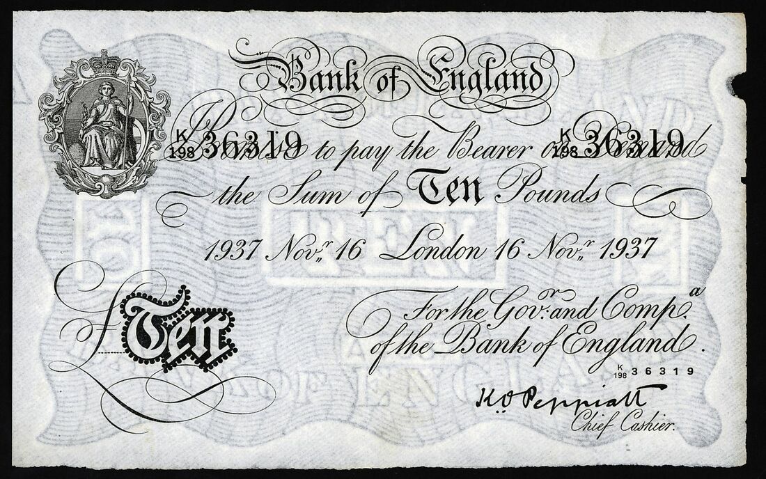 Bank of England, White Note, [4 notes] Operation Bernhard German ...
