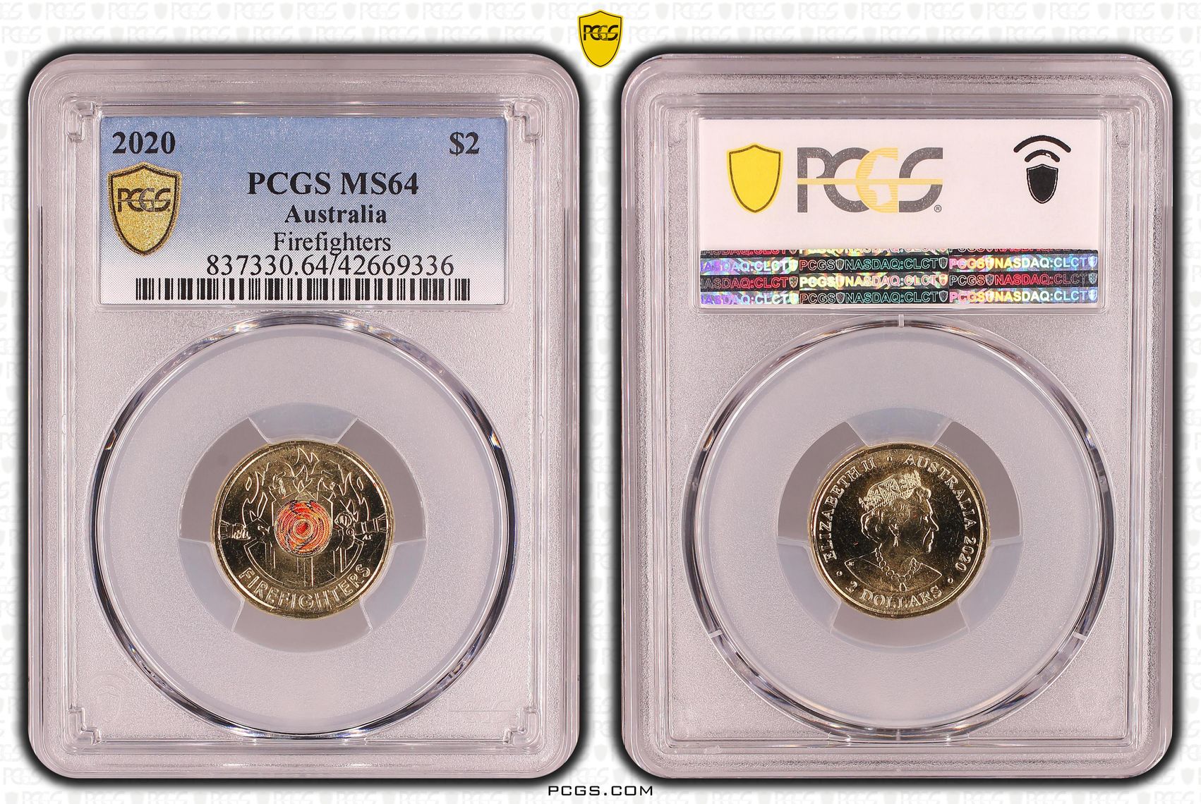 Firefighters, Two Dollar, 2020, PCGS MS64