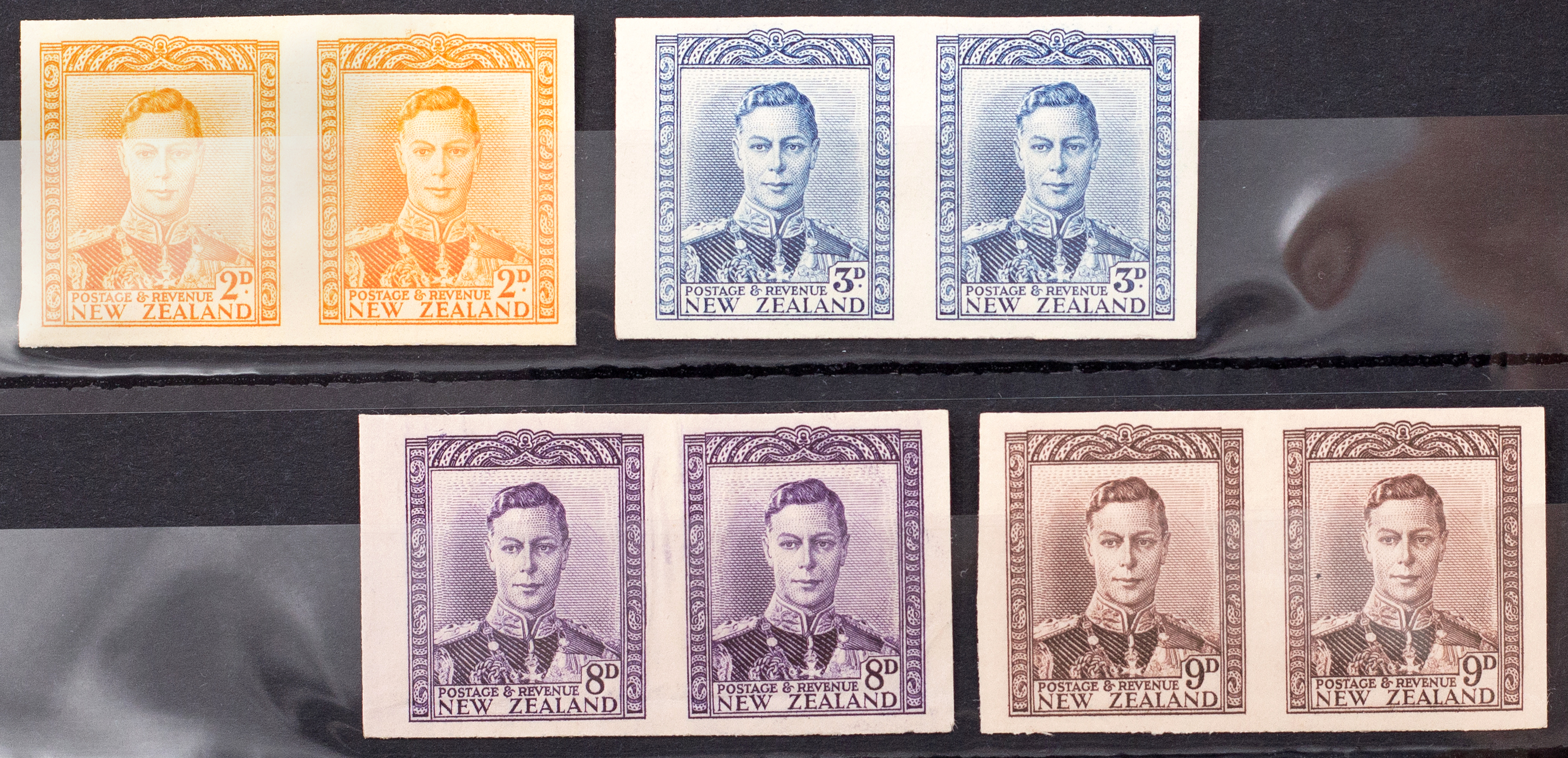 New Zealand, Proof Pairs, 1938 - 1947, Fine