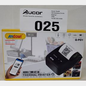 ANDOWL PORTABLE USB BLUETOOTH THERMAL RECEIPT PRINTER - Q-PO1