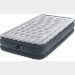 INTEX 67765ED DURA-BEAM DELUXE COMFORT PLUSH AIR MATTRESS: TWIN SIZE BUILT-IN ELECTRIC PUMP 13IN BED HEIGHT 300LB WEIGHT CAPACITY