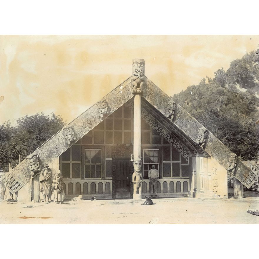Josiah Martin 'Carved meeting house “Waiherehere” at Koriniti'