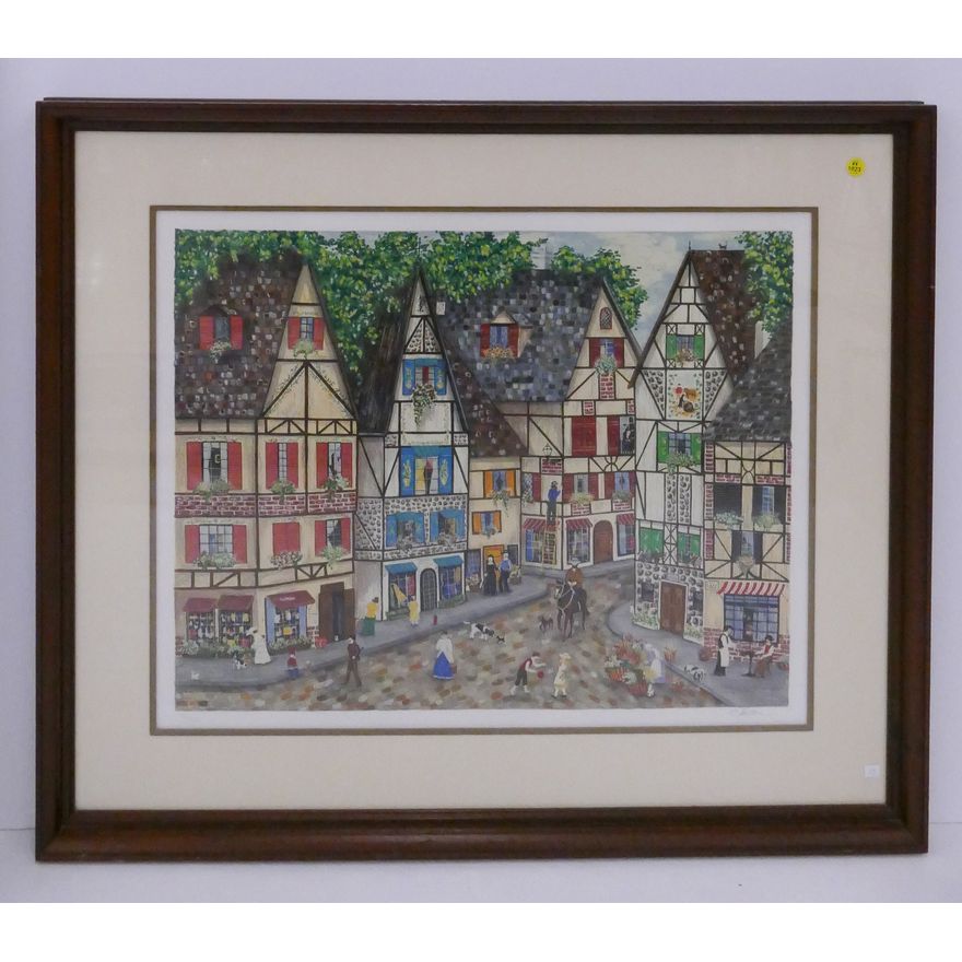 C. Eaton 'Alsace Lorraine' S/N Serigraph Gallery Framed- 31x36''