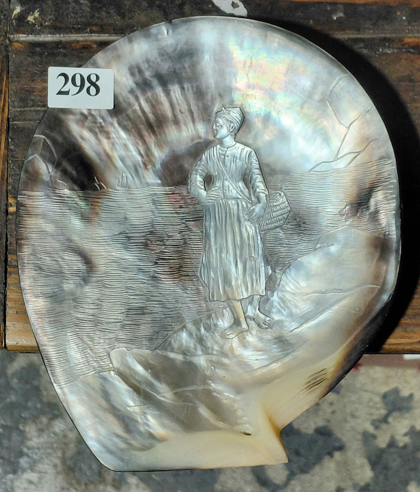 Antique Carved Shell