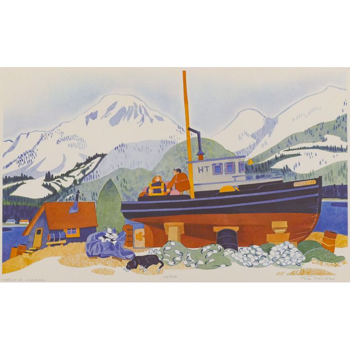 Rie Munoz ''Molly-O. Juneau'' 1992 Signed Print 15''x22'' Sheet.