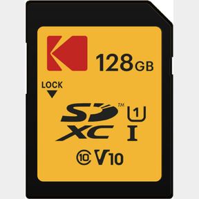 KODAK SDXC CARD 128GB UHS-I U1 V10 PREMIUM, UP TO 85MB/S READ SPEED, FOR FULL HD VIDEO AND HIGH-RESOLUTION PICTURES, COMPATIBLE WI