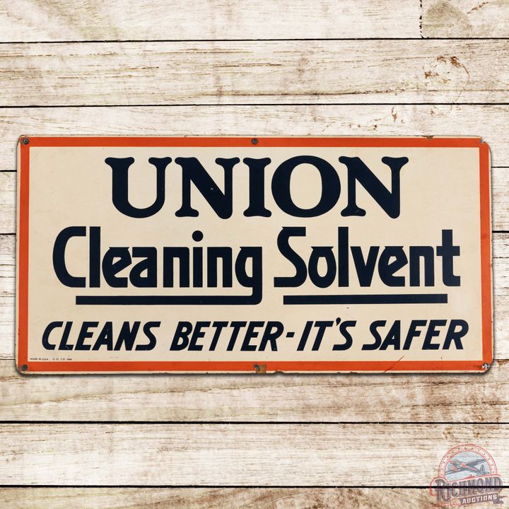 Union 76 Cleaning Solvent Cleans Better It's Safe Masonite Sign