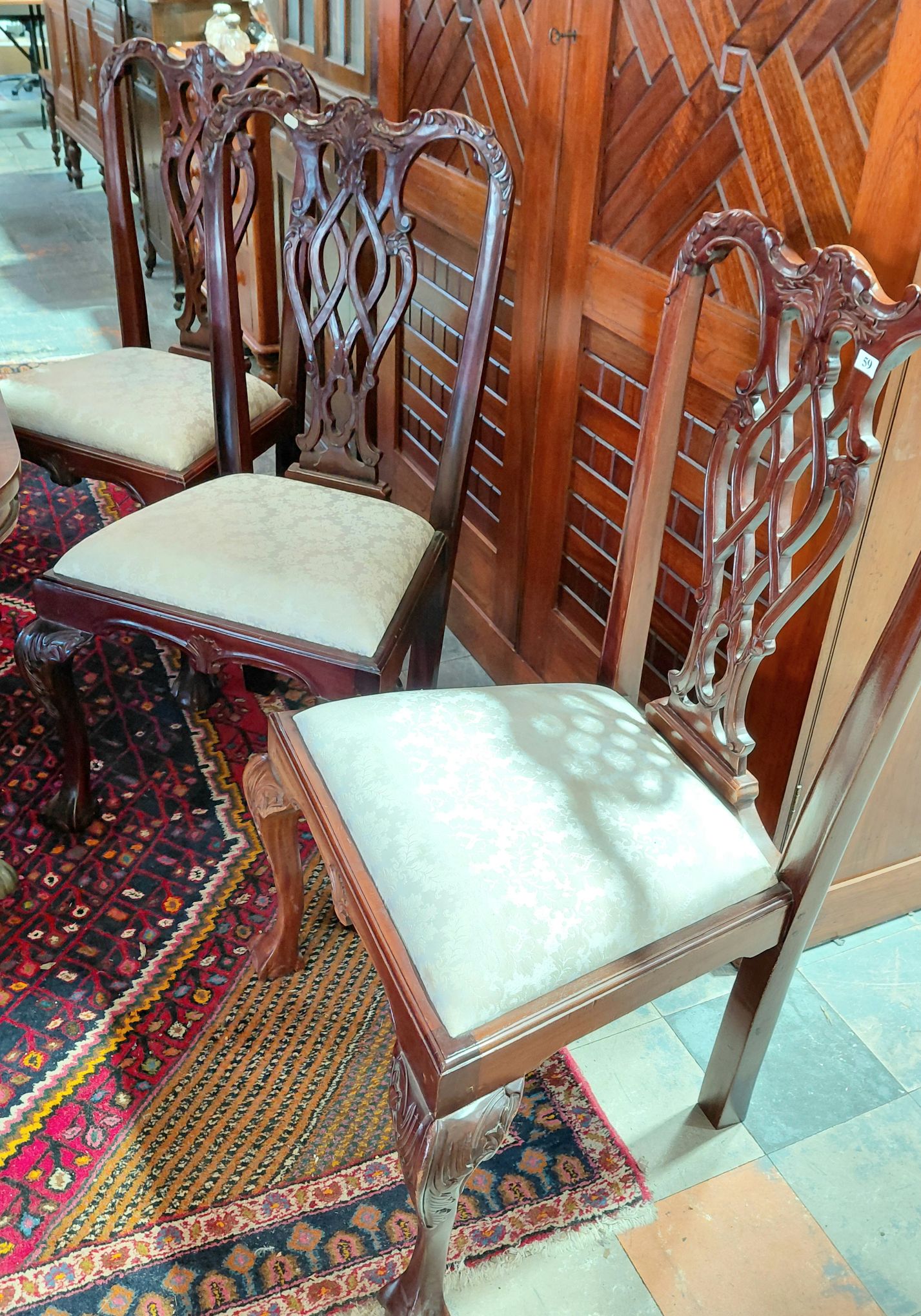 59 · CHIPPENDALE STYLE DINING CHAIRS