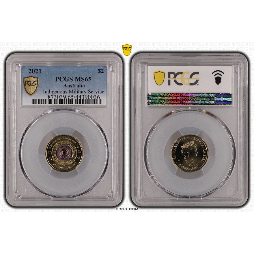 Indigenous Military Service, Two Dollar, 2021, PCGS MS 65