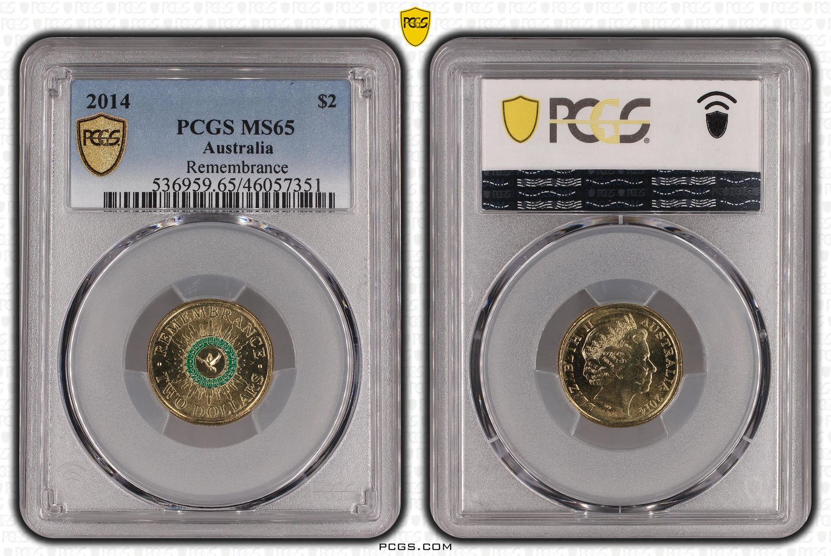 Remembrance, Two Dollar, 2014, PCGS MS 65