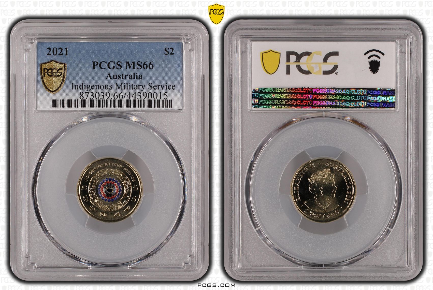 Elizabeth II, Indigenous Military Service, Two Dollar, 2021, PCGS MS66