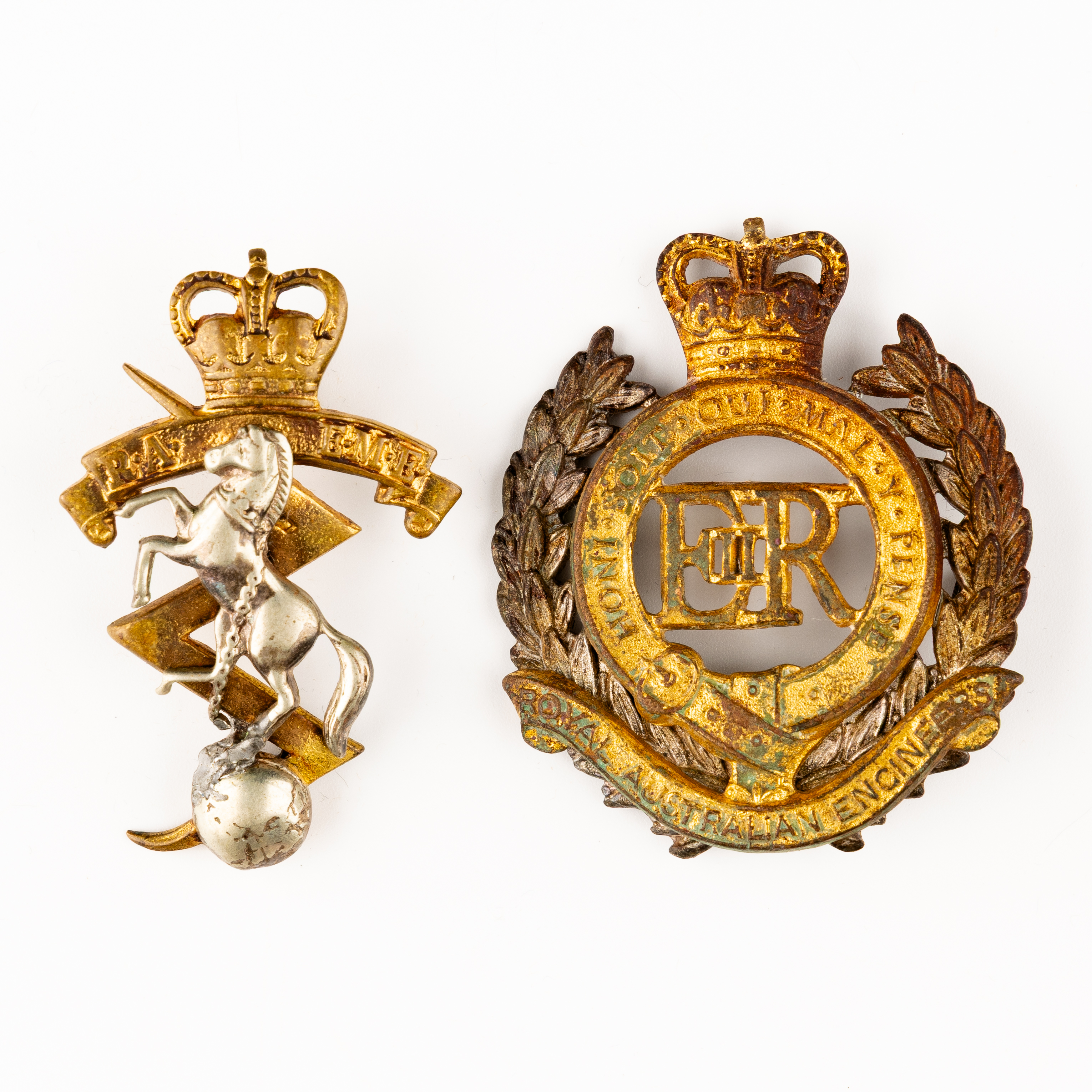 Royal Engineers & R.A. E.M.E. Badges, 1900s, aF -aVF