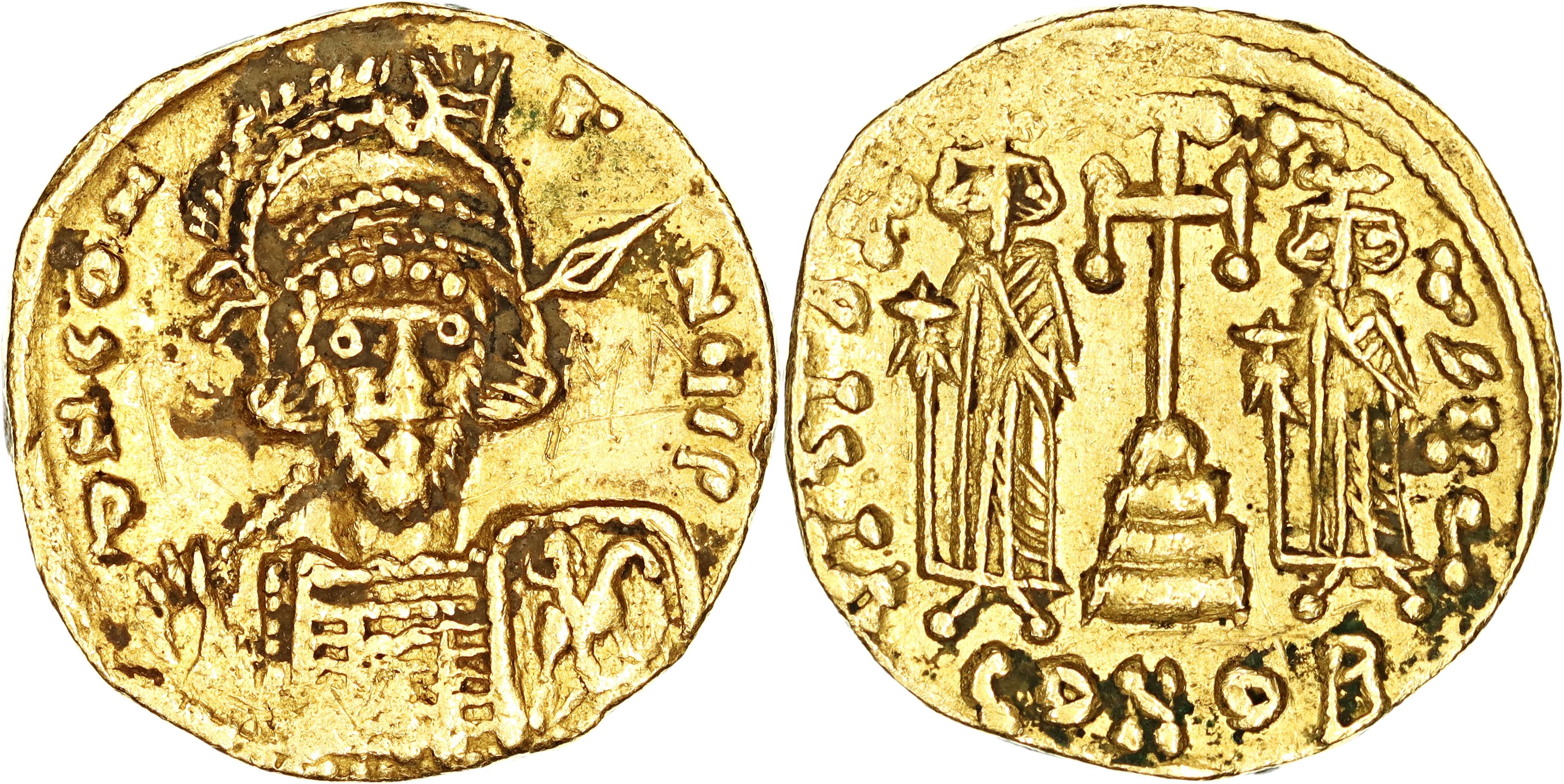 Byzantine Empire, Constantine IV, Gold Solidus, 668-685 AD, nVF-VF