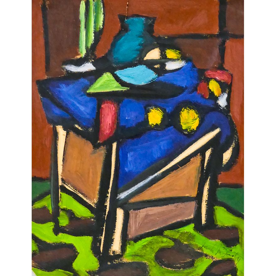 Jack McLarty ''New York Still Life'' Signed 1941 Oil on Paper Framed 19''x16''