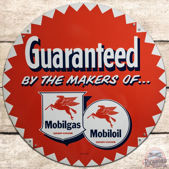 16" Mobilgas Mobiloil SST Tire Insert Sign - 8.5