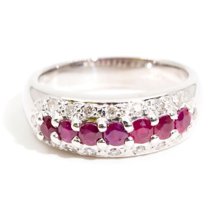 Ruby & Diamond Dome Ring,