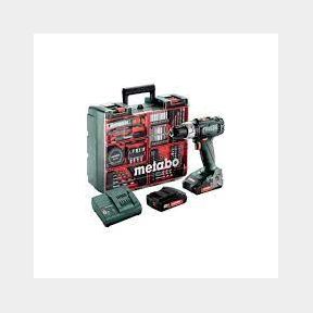 Metabo - Cordless Hammer Drill Combo - SB 18 L Set (602317870) - Includes: 2 x 18V 2AH Li-ion Batteries 1 x Charger - SC 30 (220-240 V / 50 - 60 HZ) and Plastic Carry Case, 51667/697 | TS B5 (S3)