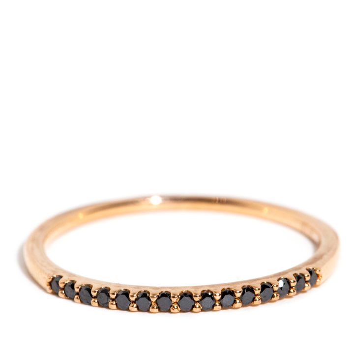 Black Diamond 18 Carat Gold Ring,