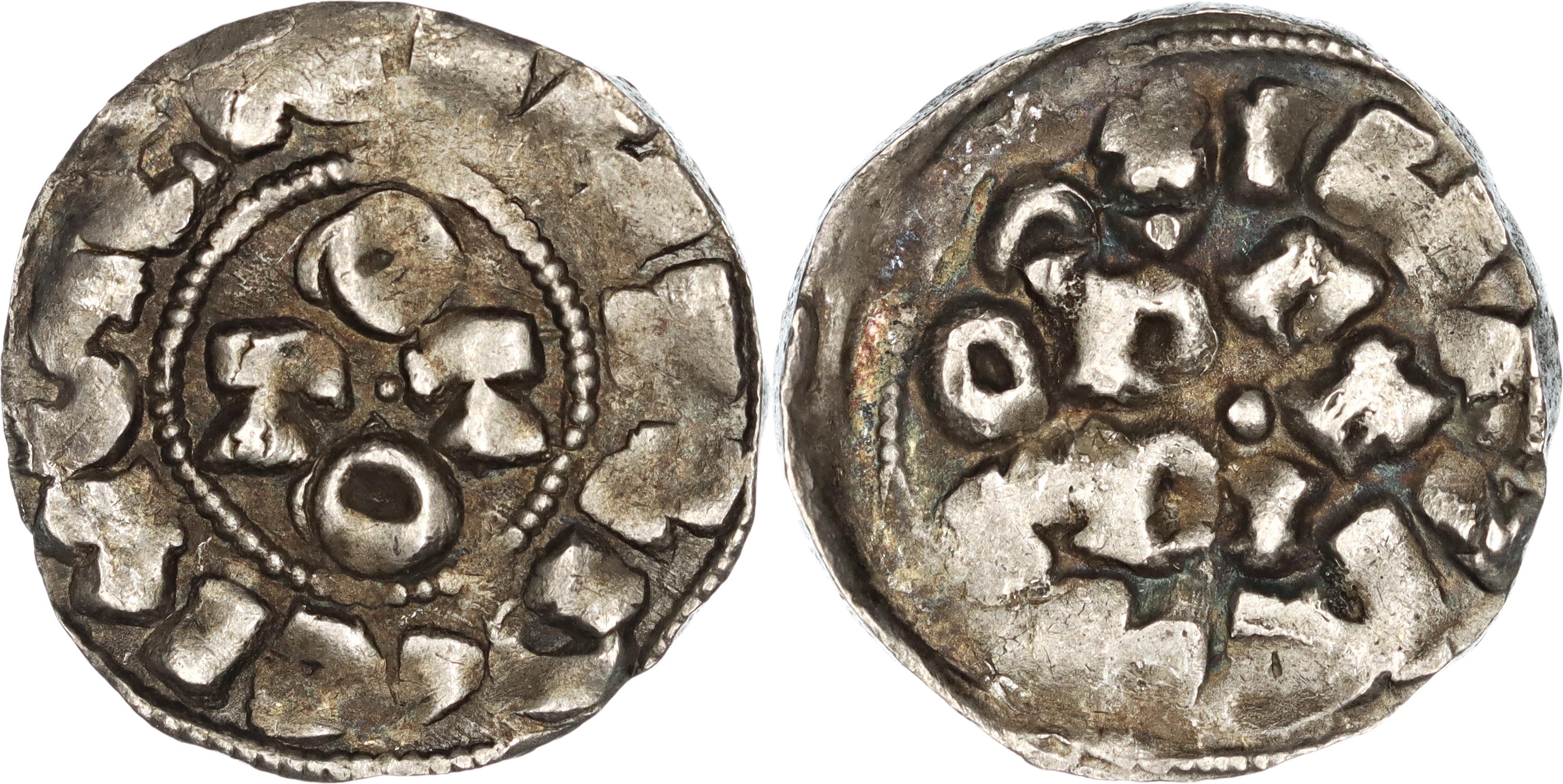 Kingdom of Italy, Otto I, Silver Denier, 996-1002 AD, gVF