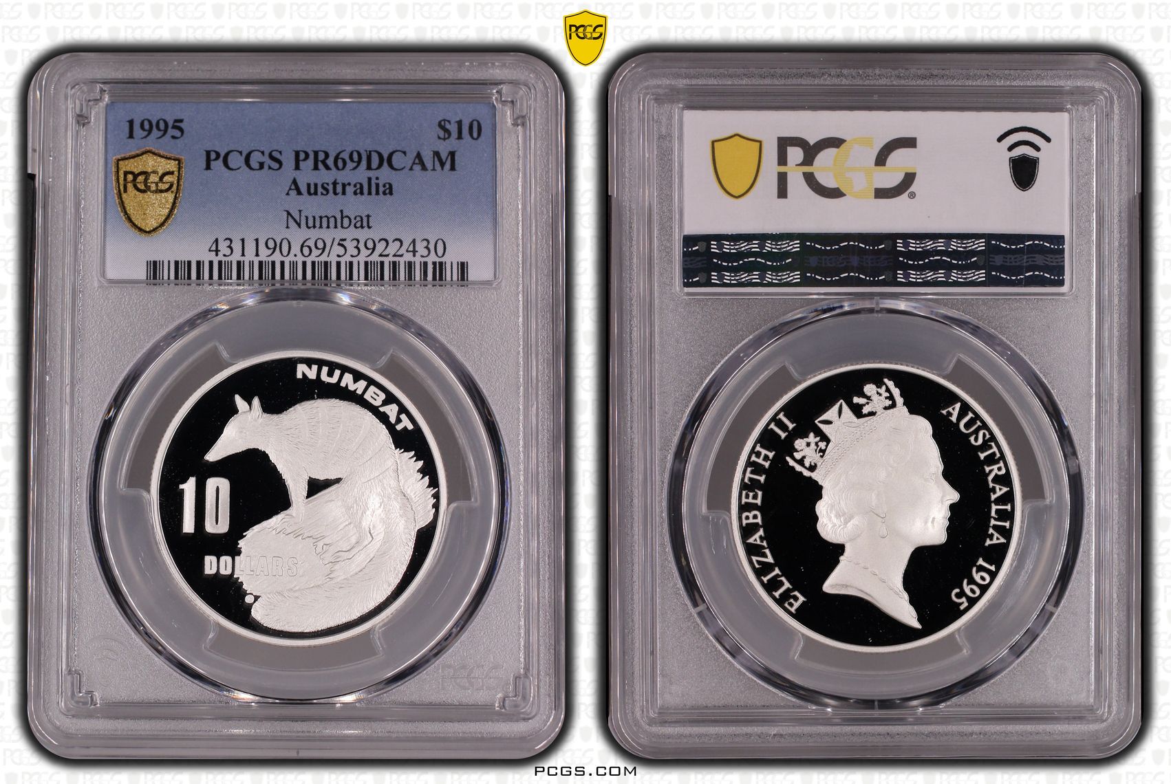 Numbat, Ten Dollar, 1995, PCGS PR69DCAM