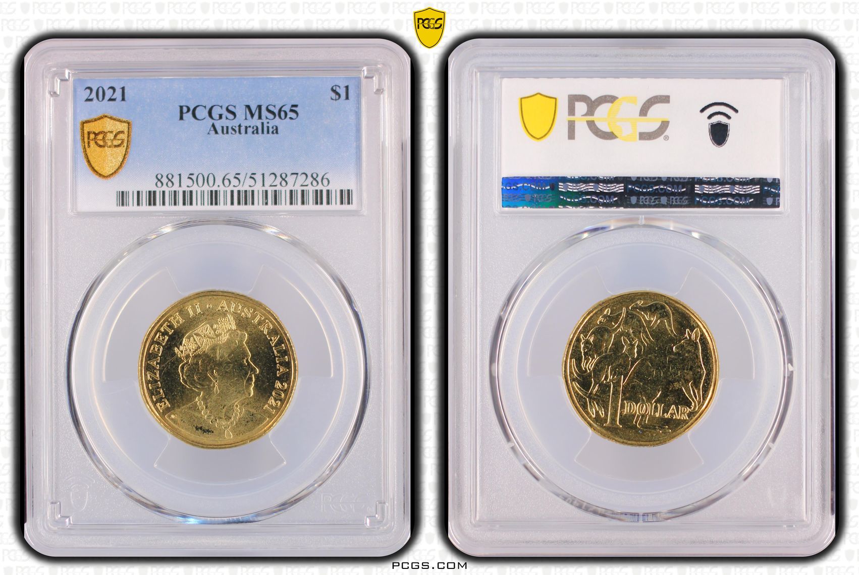 One Dollar, 2021, PCGS MS65