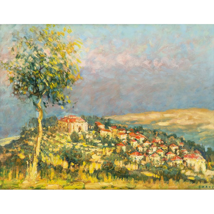 Bolesław Baake | Widok libańskiego miasteczka, ok. 1950 r.