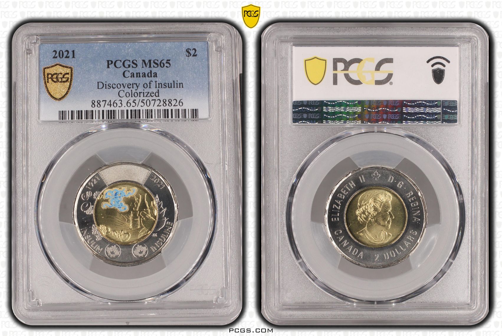 Canada, Discovery of Insulin , Two Dollar, 2021, PCGS MS65
