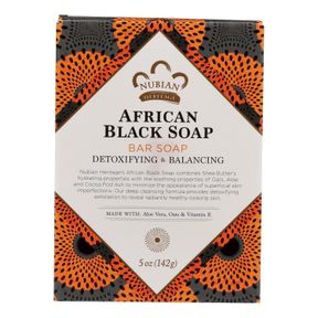 NUBIAN AFRICAN BLACK SOAP BAR, 5 OUNCE (PACK OF 1)