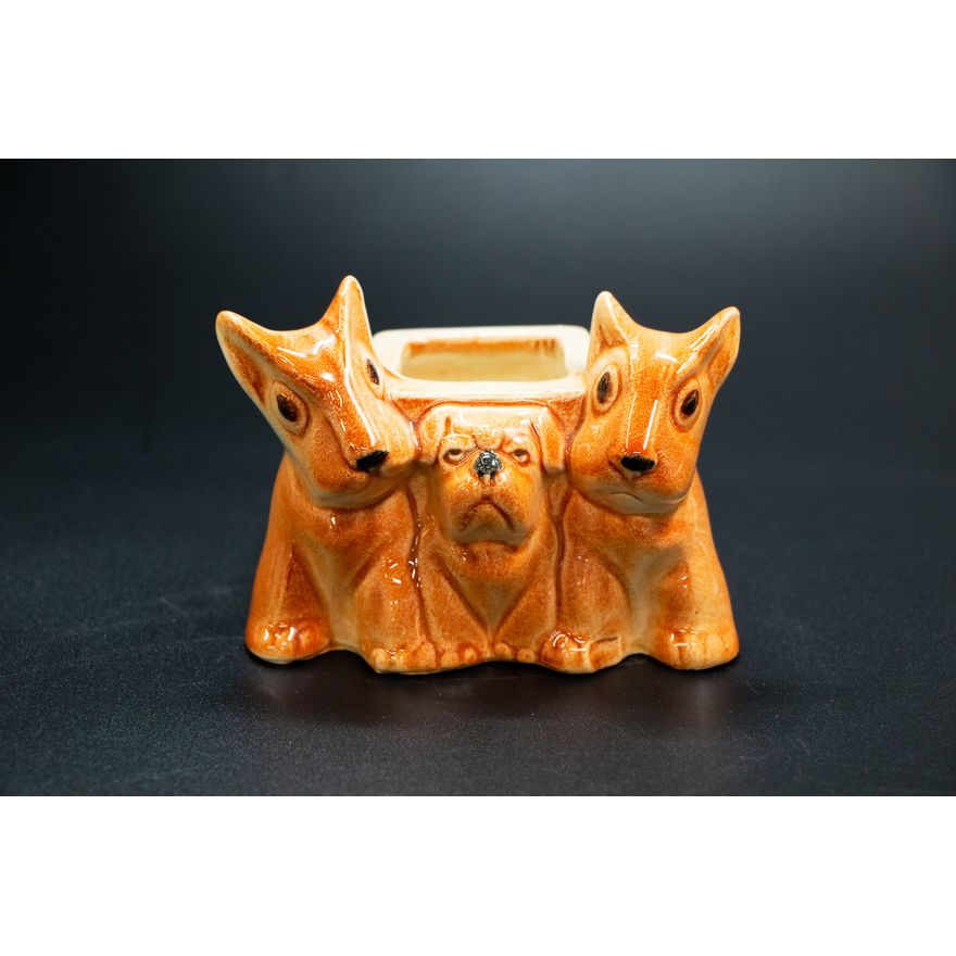Crown Lynn Potteries - Rare Bulldog and Scottie dog vase