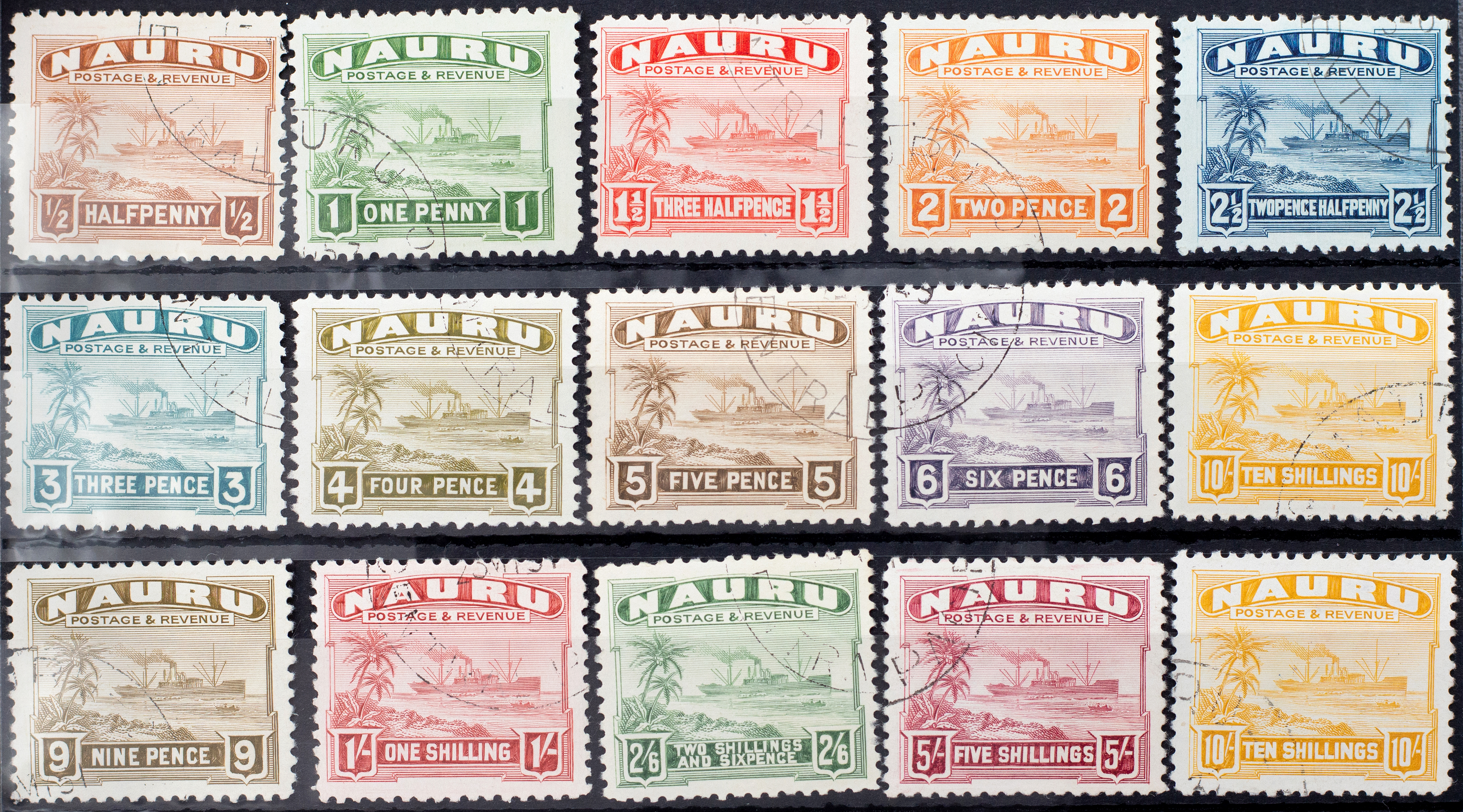 Nauru, Ships, 1937, Fine