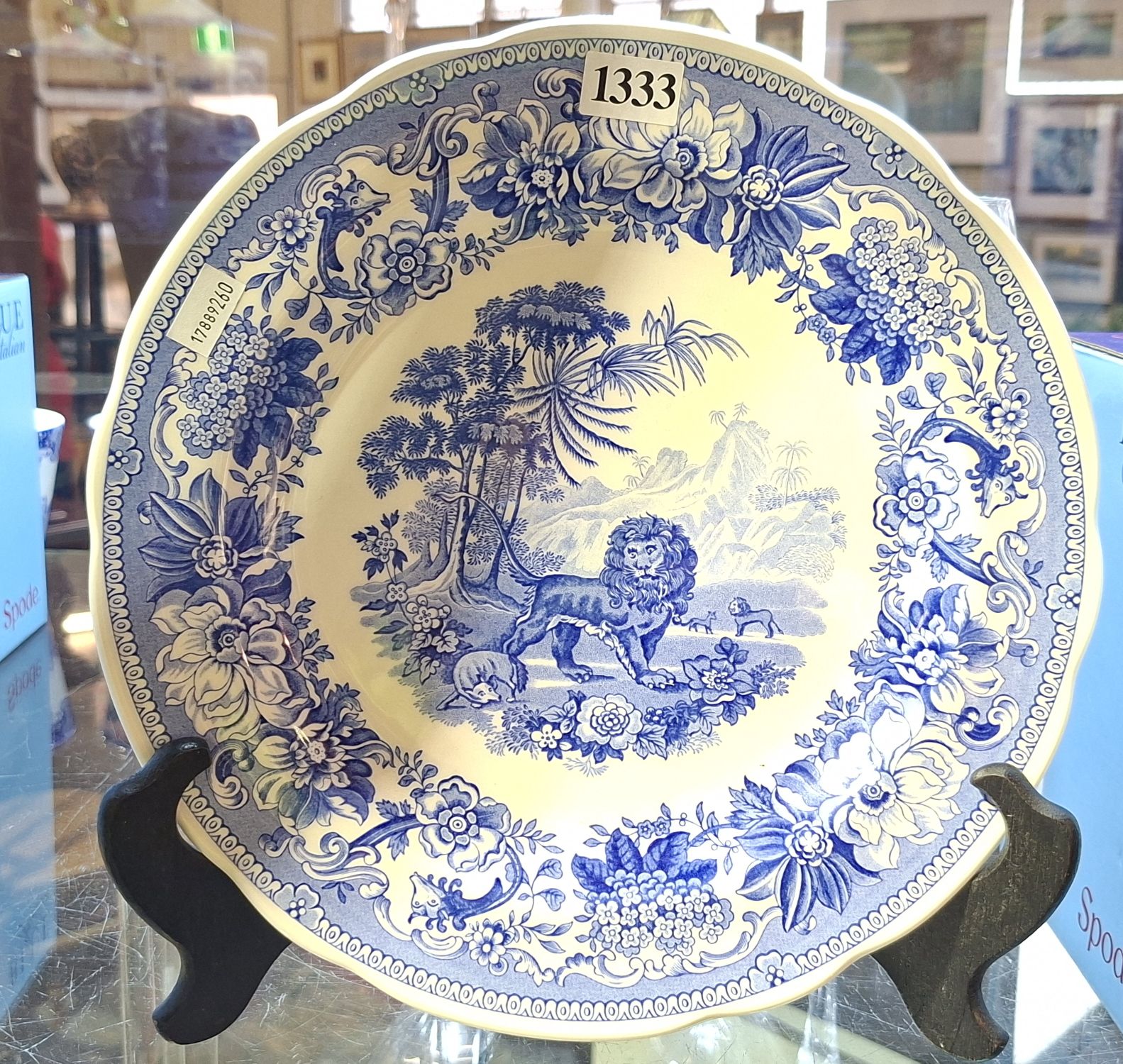 1333 · SPODE AESOP'S FABLES CABINET PLATE
