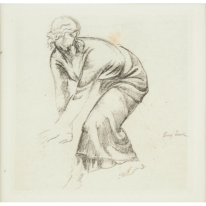Eugeniusz Zak | Pochylona kobieta, Z La porte Lourde, Paris 1929 r.
